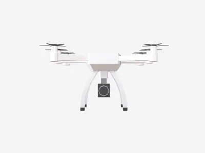 Cartoon Drone V1 001 Low-poly 3D model