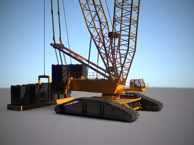Generic High Crawler Crane 3D model