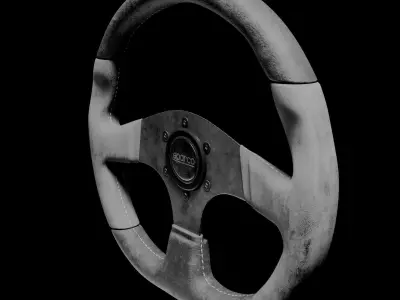 Sparco Racing Steering Wheel 3D model