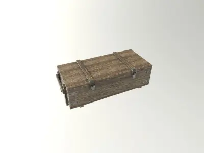 wooden box for weapons Free low-poly 3D model