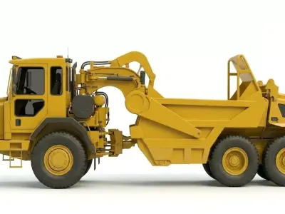 Heavy Duty Industrial Scraper-Hauler 3D model