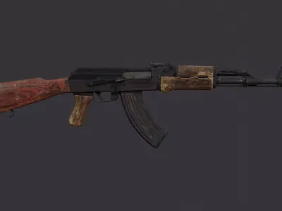AK-47 Rifle Prop Low-poly 3D model