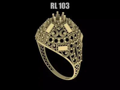 RL 101 TO 150 STONE RINGS COMPETE LOT 3D print model