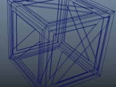 3D textured simple crate model Low-poly 3D model