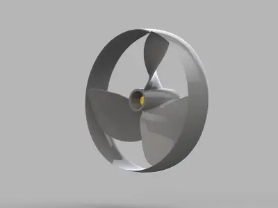 Ducted Ring Propeller 3D model