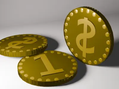 Gold Coin Free low-poly 3D model