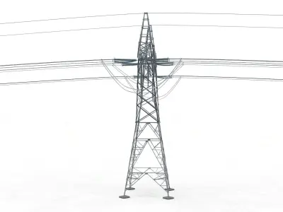 Electric Transmission Tower 3D model by Boyut3d