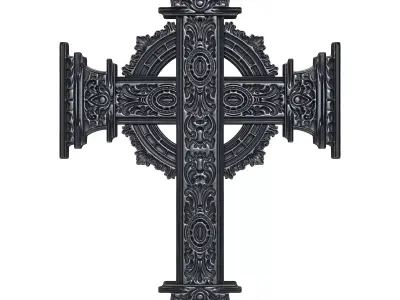 2 Christian Cross V 09 3D model