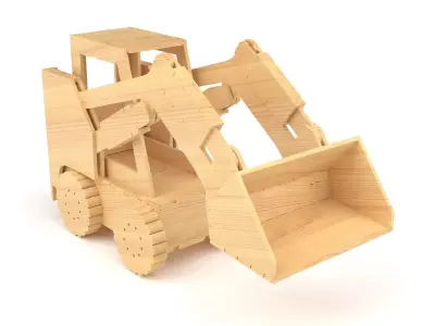 Wooden toy loader 03 3D model