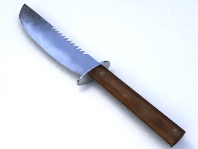 Old knife lowpoly model 3D model