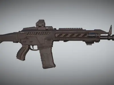 Sci-Fi Gun Low-poly 3D model purchase