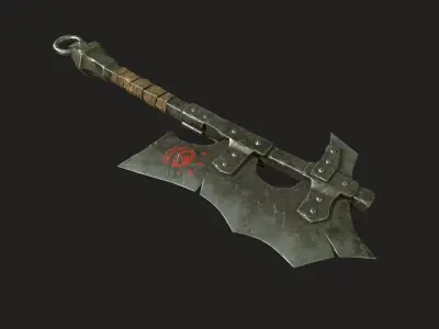 ork axe Low-poly 3D model purchase