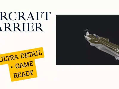 Ultra Realistic Aircraft Carrier 3D Model 3D model