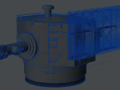 Battleship Bismarck 7m Rangefinder Free 3D model