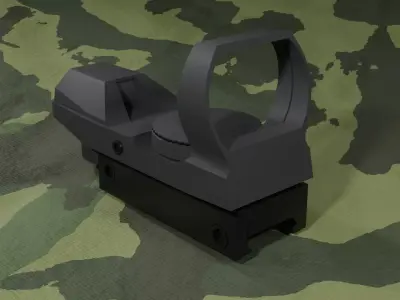 reflex sight Low-poly 3D model