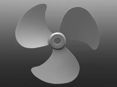 Fan propeller 3D model by AnyKolab