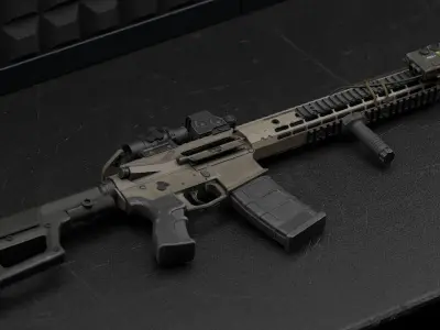 Assault Rifle Modular 3D model