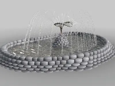 Fountain Organic Form 2 3D model