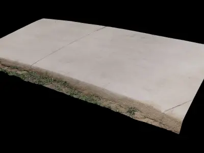 Korean Traditional Royal Palace Site Road 3D model
