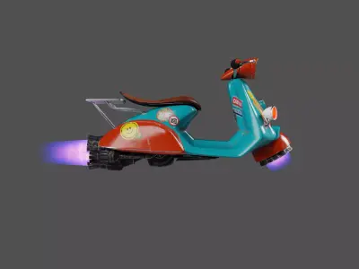 retro motorcycle 3D model