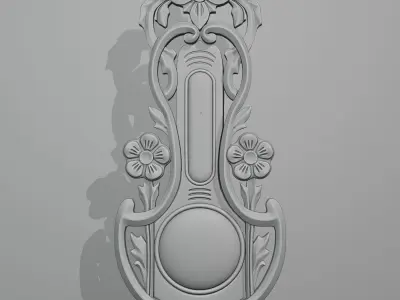 Wall mounted  barometer thermometer 3D model