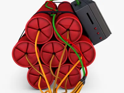 Dynamite Digital Time Bomb v 1 3D model