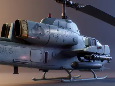 Bell AH-1 Cobra 3D model purchase