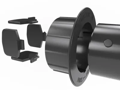 Twistlok Two Part Barrel Lock Free 3D model