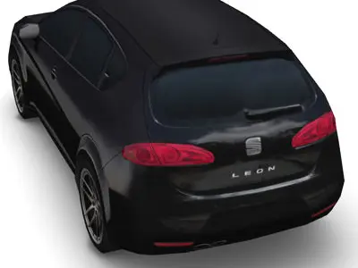 Seat Leon multi color Free low-poly 3D model