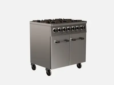 Industrial Gas Oven 3D Model 3D model