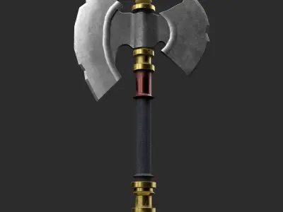 Diablo Inspired Large Axe Low-poly 3D model