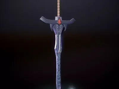 HIE Sword D180714 Low-poly 3D model