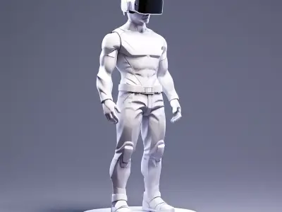 VR Ready SciFi Male Character Low-poly 3D model