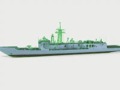 USS Simpson FFG-56 Low-poly 3D model