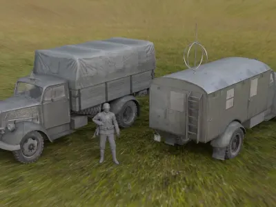 Opel Blitz 36 Low-poly 3D model