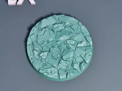 HD Base Set 23 - Angular Stone 3D print model