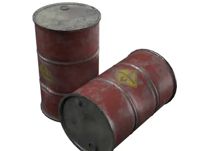 Metal oil Barrel 3D model