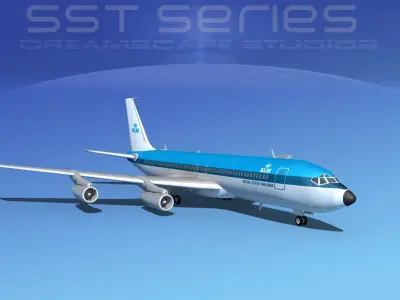 Boeing 707-320 SS KLM Royal Dutch 3D model