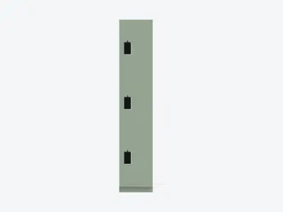 Locker - Plastic - Locka - Classic Extra - Triple Tier Low-poly 3D model