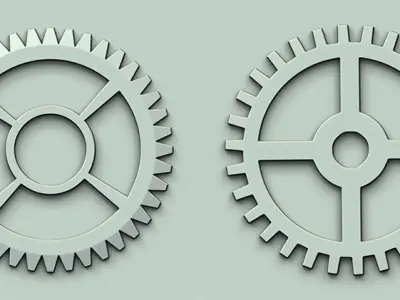 Gear VDM and IMM Brushes Vol 2 Low-poly 3D model