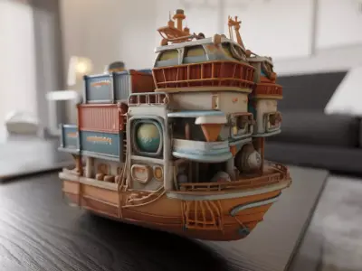 cargo ship 3D print model