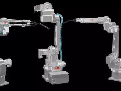ABB IRB 1520ID Industrial Robotic Arm 3D Model High Detail 3D model