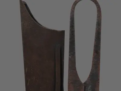 Rusty Forged Scissors  Free low-poly 3D model