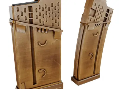 MKE HK33 And G3 Magazine Low-poly 3D model