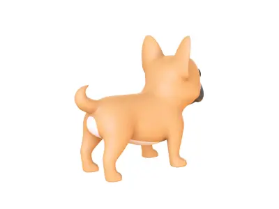 Cartoon Dog Animal 3D Model for Cartoon Characters Low-poly 3D model