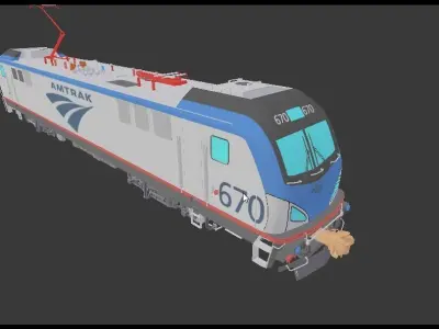 Siemens acs-64 locomotive 3D model