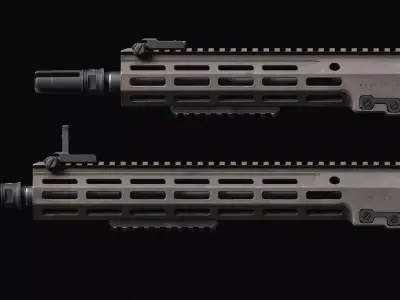 AR-15 SMR Handguard Low-poly 3D model