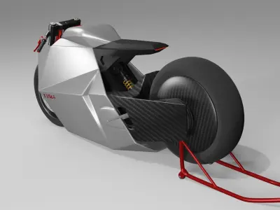 TESLA CONCAPT ELECTRIC BIKE Low-poly 3D model