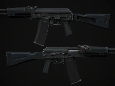 Ak-102 Assault Rifle - Low Poly Game Ready Low-poly 3D model