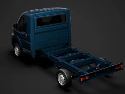 Peugeot Boxer Chassis Truck Single Cab 3450WB 2014 3D model